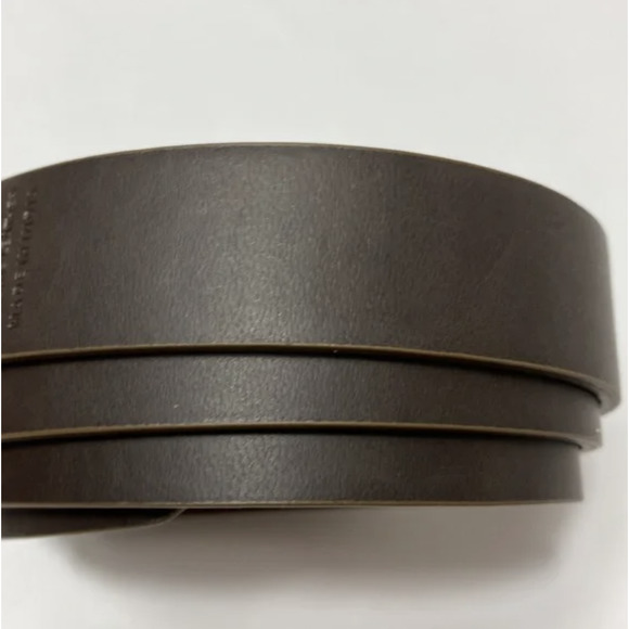 NWT! Frye REVERSIBLE Leather Belt Bronze Gold Buckle Tan Gray Size LARGE 36" - Picture 7 of 8